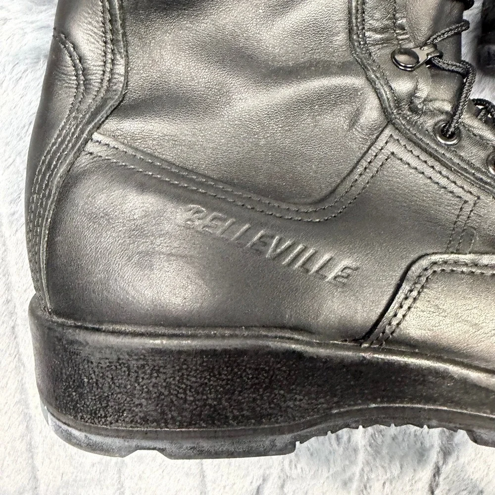 Belleville 800 ST Mens Black Leather Gore-Tex Steel Toe Navy Flight Boots 12 R